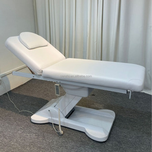 Lit de beauté électrique de luxe à double moteur, tête de lit réglable, lit de massage en cuir, lit de salon pour les cils, lit de soin du visage - Product Image 5