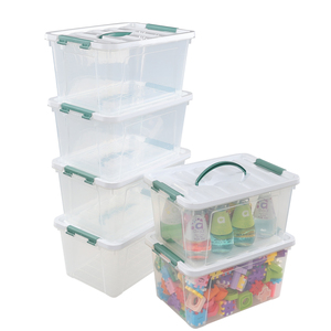 Household Multifunction Strong Plastic Transparent Stackable Storage Box Boxes With Lid Clear Containers Home Office