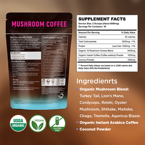 Café Énergétique OEM Chinaherbs 10 en 1 Personnalisé avec 12 Superaliments Poudre de Champignon Crinière de <span class=keywords><strong>Lion</strong></span> Café aux Champignons Maïtaké Pleurotes Goût Doux - Product Image 4