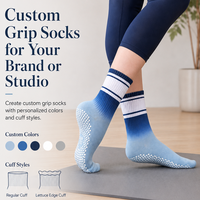 Chaussettes de Pilates antidérapantes en coton avec logo personnalisé du fabricant, chaussettes de yoga antidérapantes avec grip, chaussettes de yoga personnalisées avec grip