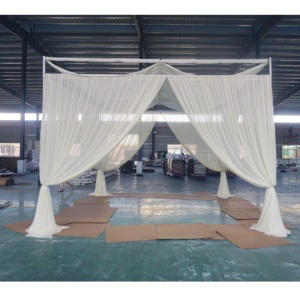 Telescopic support <b>stand</b> <b>pipe</b> and chiffon drape for trade show booth backdrop - Product Image 5