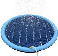 Piscine gonflable pliable en PVC pour extérieur, tapis de pulvérisation d'eau pour chiens et enfants, jouets de bain et de toilettage pour chiens - Vente chaude