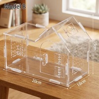 Terrarium pour reptiles en plexiglas avec couvercle en verre, grand réservoir en aluminium, enclos en acrylique pour terrarium de reptiles, cage pour reptiles