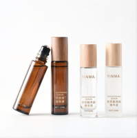 Bouteilles à bille en bois de noyer, bambou et hêtre avec flacons de parfum en verre de 3 ml et 10 ml, bouteilles diffuseurs d'huiles essentielles