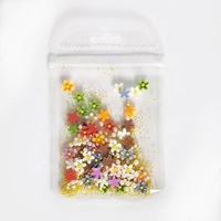 Cinq pétales fleur marguerite givré couleur jaune coeur fleur perle mélangée bricolage Nail Art charme bijoux décoration accessoires