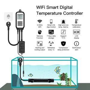 Tuya — Thermostat intelligent wifi, contrôleur de température numérique, prise de sortie, minuterie, capteur de refroidissement de chaleur, 10a pour tapis chauffant