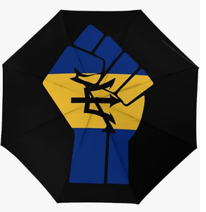 Ombrello da Viaggio Personalizzato con Mappa di Barbados, Ombrello Pieghevole Automatico, Parasole Portatile per Esterni - Product Image 2