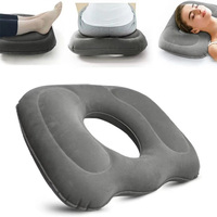 Coussin de beignet gonflable portable siège voiture utilisation bout à bout hémorroïde oreiller chaise oreillers lombaires et coussins de siège pour soulager la pression