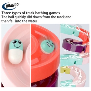 Jeu d'eau 44 pièces ensemble <span class=keywords><strong>de</strong></span> jouets <span class=keywords><strong>de</strong></span> bain, piste <span class=keywords><strong>de</strong></span> toboggan en forme <span class=keywords><strong>de</strong></span> canard pour bébé jouet <span class=keywords><strong>de</strong></span> bain jouet <span class=keywords><strong>de</strong></span> baignoire avec ventouse pour enfants et bébés - Product Image 3