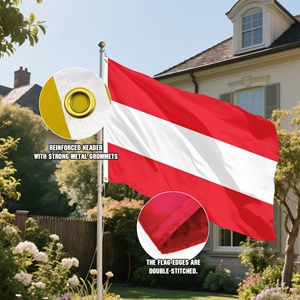 Drapeau Autrichien Personnalisé 90x150cm en Polyester pour Sports de Plein Air – Bannière Nationale Autrichienne Osterreich – Vente en Gros - Product Image 5