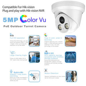 PG2357C Carcasa de metal completo negro Visión nocturna en color 5MP Cámara IP de red domo fija a todo color PG2357C - Product Image 4