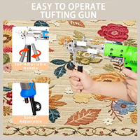 Machine à tufter électrique 2-en-1 pour tapis, kit complet de pistolet à tufter Akv pour la fabrication artisanale de tapis