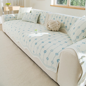 Coussin de canapé en soie glacée, une pièce, antidérapant, universel, pour salon, motif floral, fermeté moyenne - Product Image 3