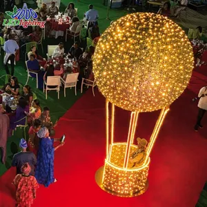 Outdoor use 3D hot air balloon IP65 RGB program High quality Customized LED motif ball lights