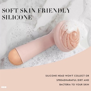 Sonic Facial Brush Rotating <b>Balls</b> Silicone USB Socket Charging Beauty Instrument for Cleaning <b>Massage</b> Household Use - Product Image 5