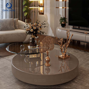 <span class=keywords><strong>Table</strong></span> basse ronde de luxe en métal et verre, design multifonctionnel pour club de nuit, vente en gros de haute qualité à Foshan - Product Image 3