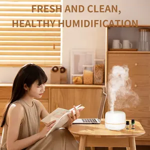 Grosir air humidifier gratis minyak aroma-300Ml Wifi Minyak Terbaik 2021 Minyak Esensial Ultrasonik Baru Aroma Manis Pelembap Aromaterapi dengan 7 Colorfu