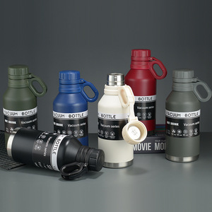 Bouteille d'eau en acier inoxydable 1,2 L de grande capacité avec couvercle à bec flacon à vide avec poignée pour l'extérieur - Product Image 2