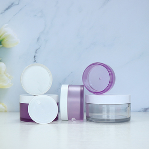 MAYSURE Récipient de <span class=keywords><strong>baume</strong></span> à lèvres mat à large bouche 10ml 15ml Pot de crème cosmétique pour les yeux et le visage vide et rond en plastique PET givré avec couvercle - Product Image 6