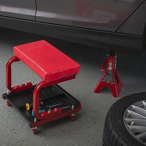 Siège d'atelier roulant rembourré en mousse avec plateau à outils, <span class=keywords><strong>tabouret</strong></span> de mécanicien robuste pour garage avec roulettes pivotantes - Product Image 6