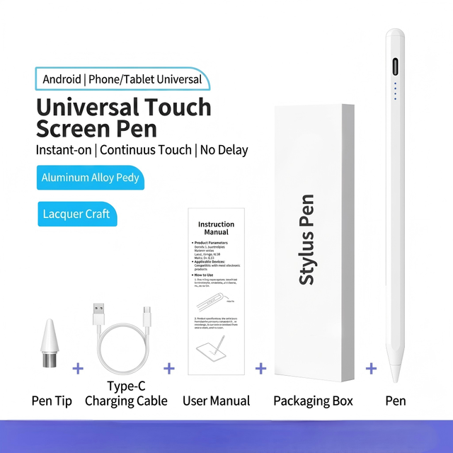 Universal Metal Capacitive Pen Suitable for Android and for Tablets Magnetic Stylus Touch Screen Pen Rechargeable