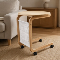 Table basse d'appoint en bois moderne et durable avec rangement, facile à assembler, mobile pour chambre, salon et usage hôtelier