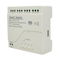 Module de relais intelligent TUYA avec interrupteur Wi-Fi et télécommande RF 433 MHz, 4 canaux, 7 V à 32 V, récepteur RF sans USB