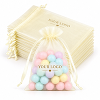 Mini sacs shopping en organza personnalisés avec cordon de serrage pour bijoux, bonbons, cadeaux et faveurs de mariage