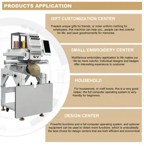 Flat Embroidery Computer Machine Commercial Home Single Head Embroidery Machine Flat Embroidery Machine