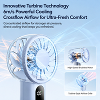 Ventilador de Mano de 120g, 2000mAh, Carga USB, Ligero, Mini Portátil, Alta Potencia, Turbo, con Servicio Personalizado