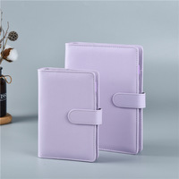 Y622 Stock A5 B5 Couverture de carnet de planification à 6 anneaux en cuir PU, classeur de budget, 80 feuilles, couleurs estivales pour filles