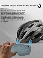 Casque de vélo avec visière magnétique intégrée approuvé CE CPSC, feu arrière rechargeable, casque de cyclisme pour adultes, casque de vélo de route pour extérieur