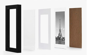 Nhà MDF khung ảnh bằng gỗ đen & trắng kích thước 3.5x5 12x16 A4 UV in A1/A2 Poster khung gỗ cho hình ảnh - Product Image 5