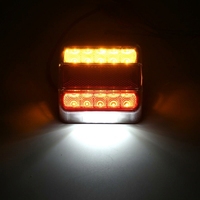 Feu latéral carré à LED pour camion 12V 24V, feu arrière réflecteur pour camping-car et remorque