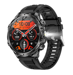 Montre connectée AK75 2026, 1,85 pouce, lampe torche, étanche, pression artérielle, oxygène sanguin, batterie 700 mAh, montre connectée de sport pour hommes, pour activités de plein air - Product Image 4