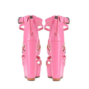 Temukiss — sandales d'été pour femmes, chaussures à talons compensés épais, avec boucle, Sexy, collection 2021 - Product Image 4