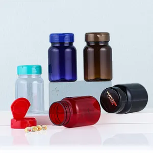 80 Ml Brown Wholesale Bottle Plastic Bottle Prototype Container Mason Spice Jar Cookie Candy Jars