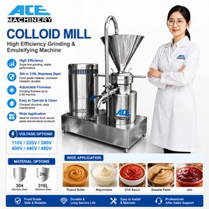 Broyeur/Moulin colloïdal de qualité alimentaire pour la fabrication de pâte de pistache, de noix de cajou, de noisettes, <span class=keywords><strong>d</strong></span>'amandes et de crème de fèves de cacao - Product Image 5