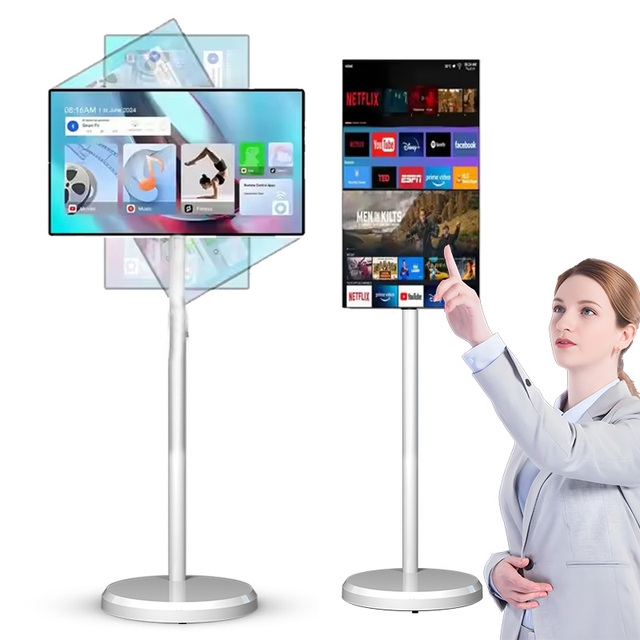 21.5 Inch Android Smart Tv Lcd Touch Screen Monitor Interactive Portable Smart Screen With Stand Mobile Lcd Displays