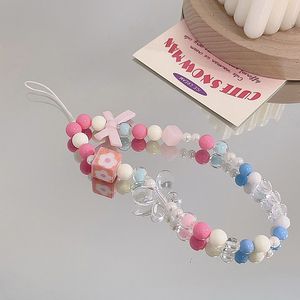 Điện thoại di động dây đeo thời trang Cô Gái ngắn cổ tay vòng đeo tay phonr dây điện thoại đáng yêu Mặt dây chuyền dễ thương phụ kiện điện thoại Keychain - Product Image 2