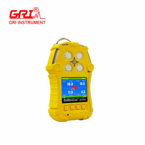 เครื่องตรวจจับก๊าซแบบพกพา LEL O2 CO H2S ตรวจจับหลายชนิด ชาร์จซ้ำได้ หน้าจอ OLED ตรวจจับแสงและการสั่นสะเทือน สีเหลือง WA - Product Image 3