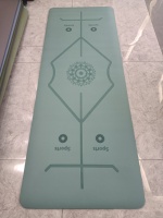Großhandel Benutzerdefiniertes Logo Bunte PU-Yogamatte Rutschfest Naturkautschuk Umweltfreundlich Wasserdicht Positionslinie Fitness Pilates