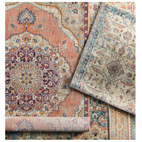 Tapis persan moderne imprimé animalier multicolore, fabriqué à la machine, 1 pièce, lavable et adapté aux animaux domestiques, en polyester pour salon