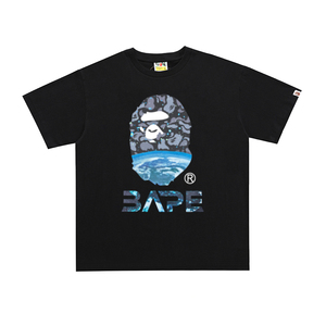 Camiseta Bapees de Alta Calidad con Estampado de Letras, Ropa para Hombre, Blanca, de Dibujos Animados, 100% Algodón, a la Moda, Talla Grande, para Hombre - Product Image 2