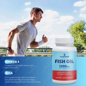 Aeglewell Suppléments d'huile de poisson Oméga <span class=keywords><strong>3</strong></span> Soutient la santé cardiaque <span class=keywords><strong>1200</strong></span> mg Gélules d'huile de poisson - Product Image 6