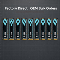 خدمة OEM/ODM لمحركات أقراص الحالة الصلبة الداخلية M.2 NVMe SSD 2280 PCIe 3.0 بسعة 1 تيرابايت و2 تيرابايت مع شعار مخصص لمصنعي أجهزة الكمبيوتر