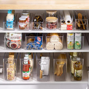 Organiseur de réfrigérateur en acrylique transparent, style <span class=keywords><strong>tiroir</strong></span>, bacs de rangement pour armoire de cuisine, garde-manger, comptoir, contenants pour collations et aliments - Product Image 2