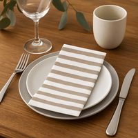 Serviettes d'invités jetables effet lin – Serviettes de toilette de luxe douces et absorbantes en tissu Airlaid de qualité supérieure – Serviettes élégantes