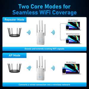 Répéteur <span class=keywords><strong>WiFi</strong></span> BBL EU WPS 1200 Mbps, amplificateur de signal, double bande 2,4 G 5 G, extension de portée avec couverture de 500 à 1000 m², modèle M-97BW-EU - Product Image 2