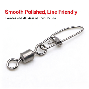 Conector Giratorio <span class=keywords><strong>de</strong></span> Acero Inoxidable con Cierre <span class=keywords><strong>de</strong></span> Seguridad para <span class=keywords><strong>Pesca</strong></span> <span class=keywords><strong>de</strong></span> Carpa, en Oferta - Product Image 5